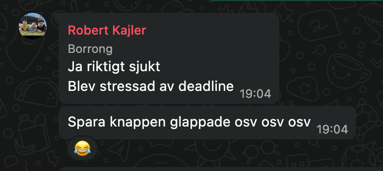Kajler: blev stressad av deadline
